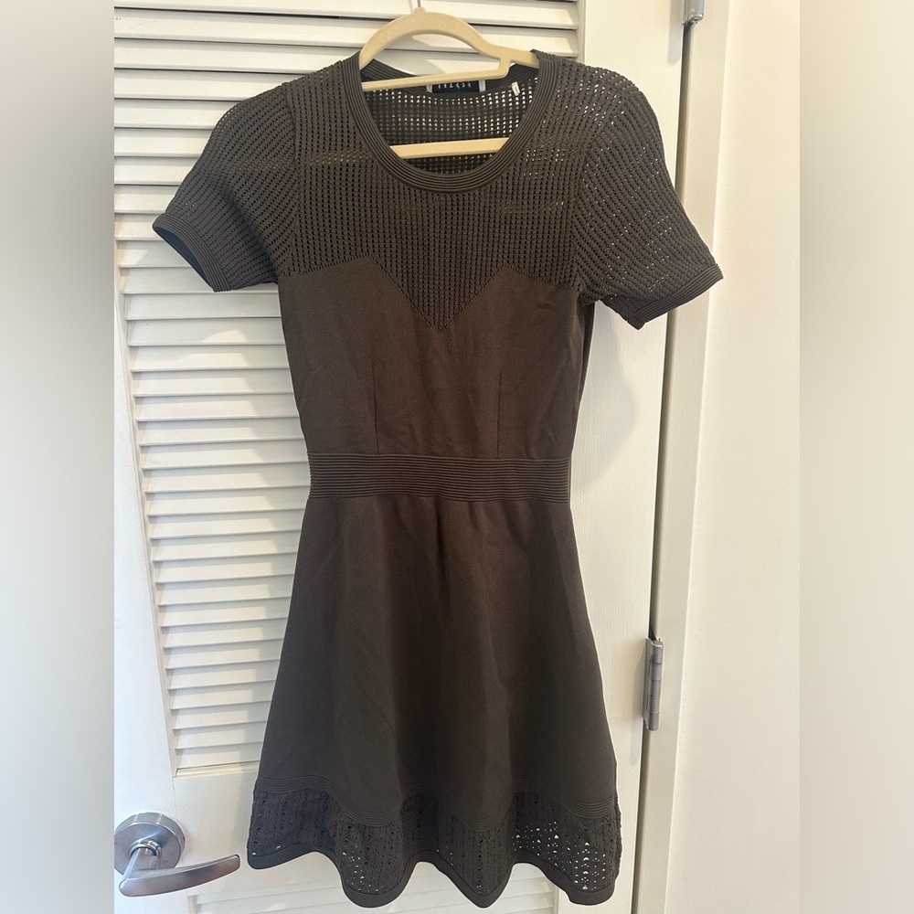 Sandro Rapsody olive green dress. Size medium/large
